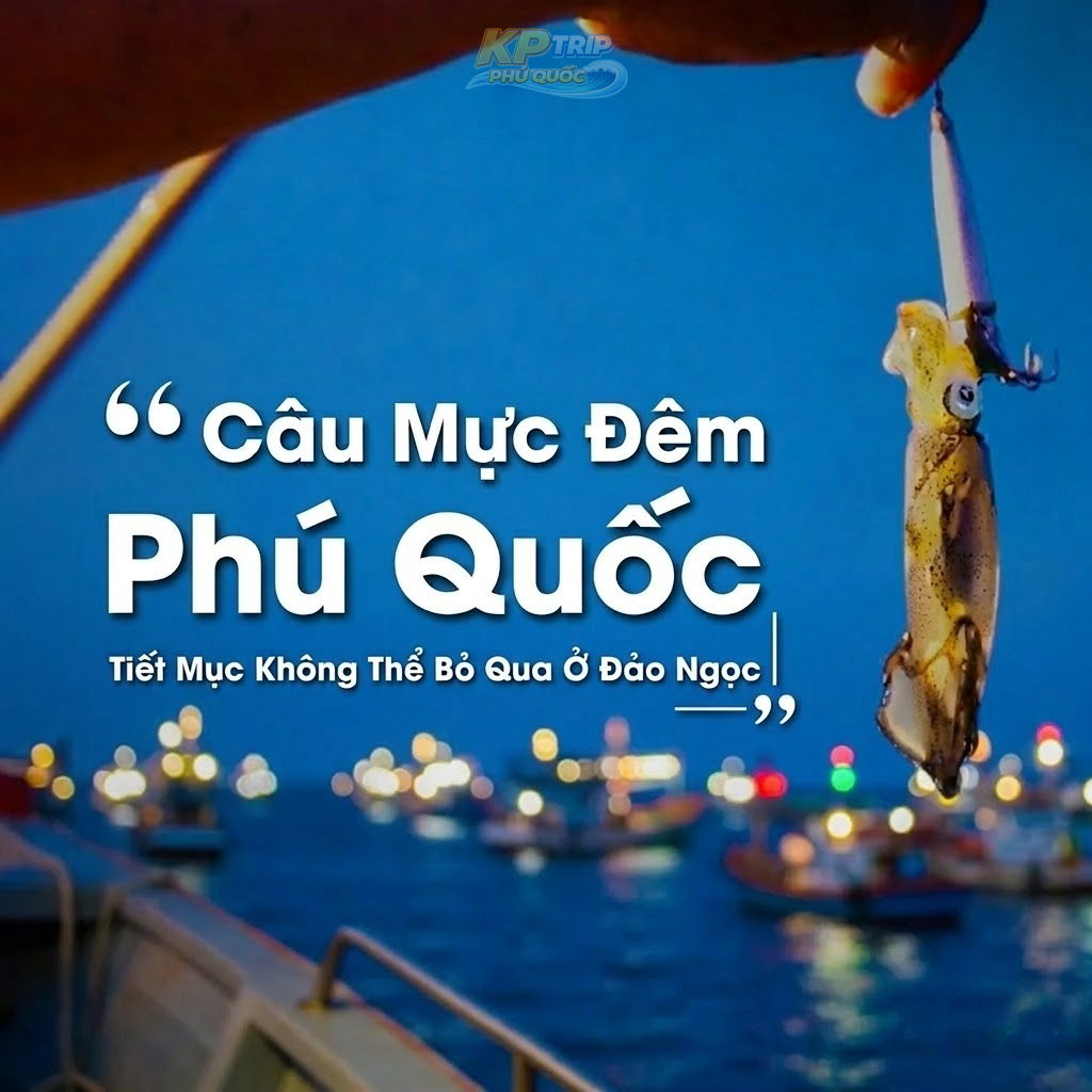 Tour Câu Mực Đêm Phú Quốc – Ngắm Hoàng Hôn & Trải Nghiệm Biển Đêm